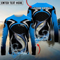 BlueJose Marlin Fishing Deep Blue Hexagon Sport Design Custom Name & Team Name 3D Shirts