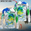 BlueJose Mahi-Mahi Fishing Skin Clean Sport Style Custom Name & Team Name 3D Shirts