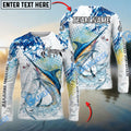 BlueJose Marlin Fishing Skin Clean Sport Style Custom Name & Team Name 3D Shirts