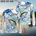 BlueJose Tuna Fishing Skin Clean Sport Style Custom Name & Team Name 3D Shirts