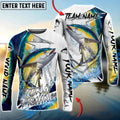 BlueJose Tuna Fishing Dynamic Splash Skin Net Art Custom Name & Team Name 3D Shirts