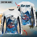 BlueJose Marlin Fishing Patriotic Reel Life Design Custom Name & Team Name 3D Shirts