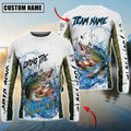 BlueJose Pike Fishing Patriotic Reel Life Design Custom Name & Team Name 3D Shirts