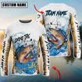 BlueJose Trout Fishing Patriotic Reel Life Design Custom Name & Team Name 3D Shirts