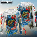 BlueJose Crappie Fishing Live Free Fish Hard Custom Name & Team Name 3D Shirts
