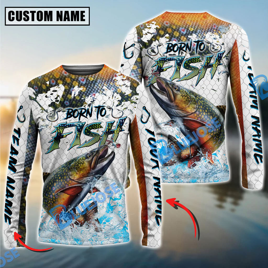 BlueJose Trout Fishing Skin Dynamic Jump Custom Name & Team Name 3D Shirts