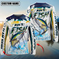 BlueJose Tuna Fishing Skin Dynamic Jump Custom Name & Team Name 3D Shirts