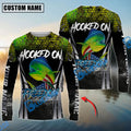 BlueJose Mahi-Mahi Fishing Patriotic American Flag Skin Design Custom Name & Team Name 3D Shirts