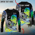 BlueJose Mahi-Mahi Fishing Bold Skin Modern Graphic Custom Name & Team Name 3D Shirts