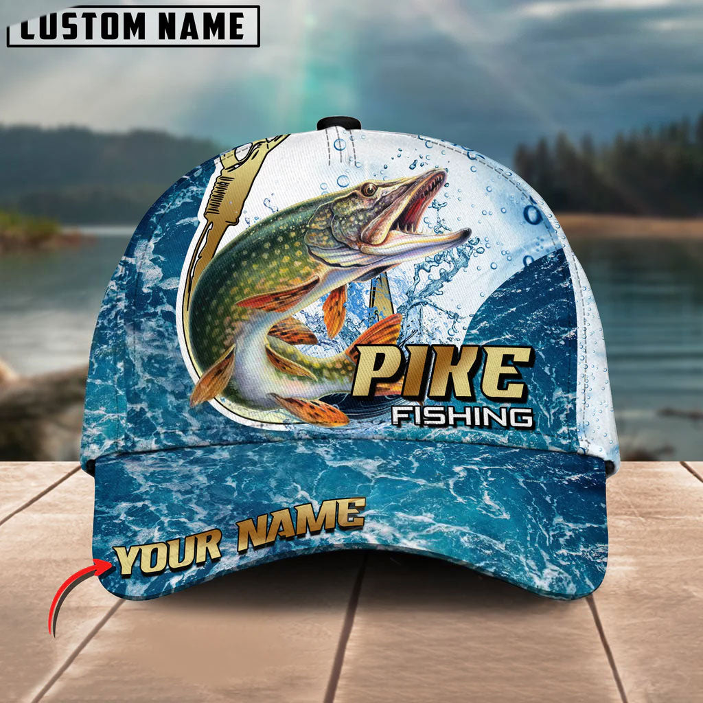 BlueJose Fishing Golden Hook Graphic Personalized Cap (13 Breeds)
