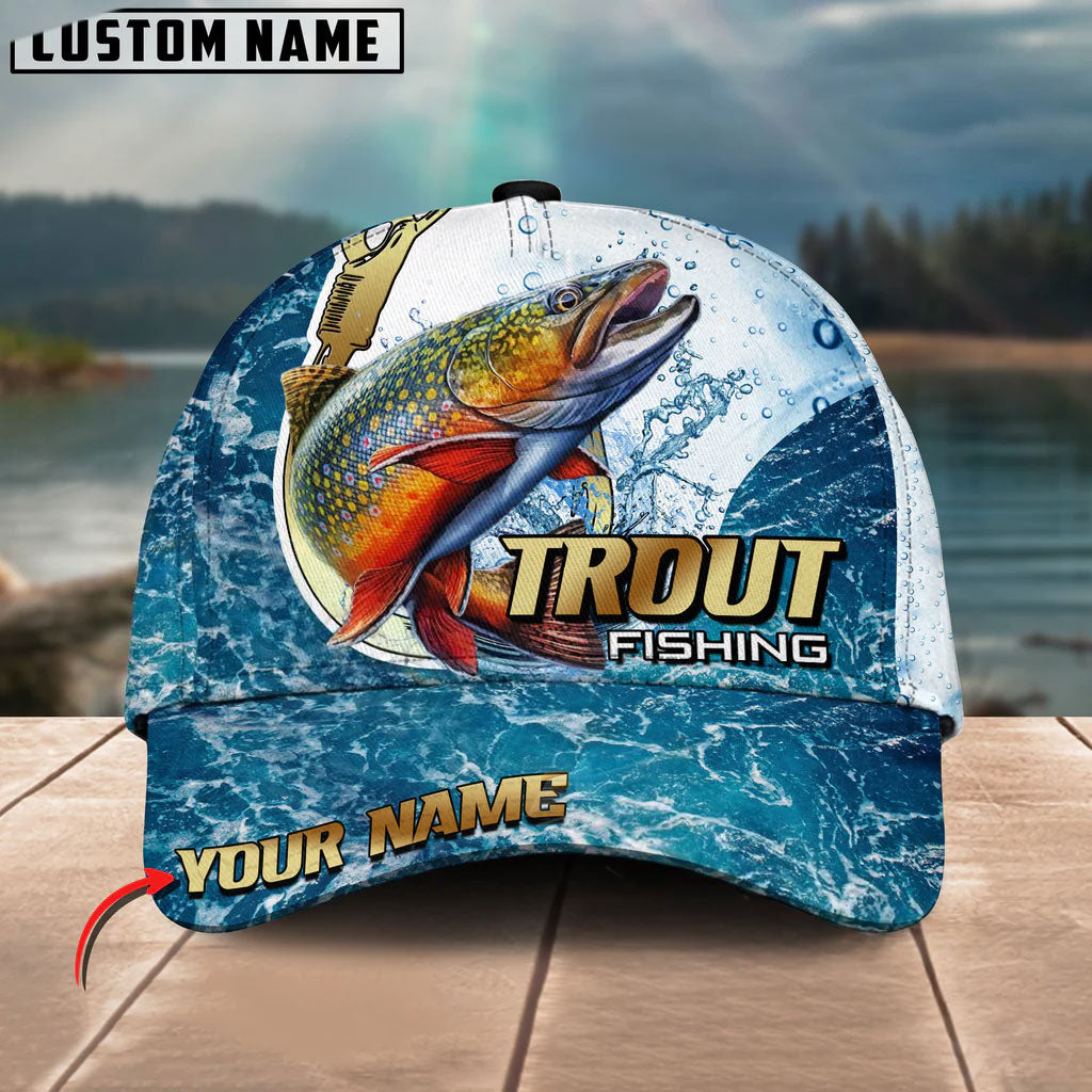 BlueJose Fishing Golden Hook Graphic Personalized Cap (13 Breeds)
