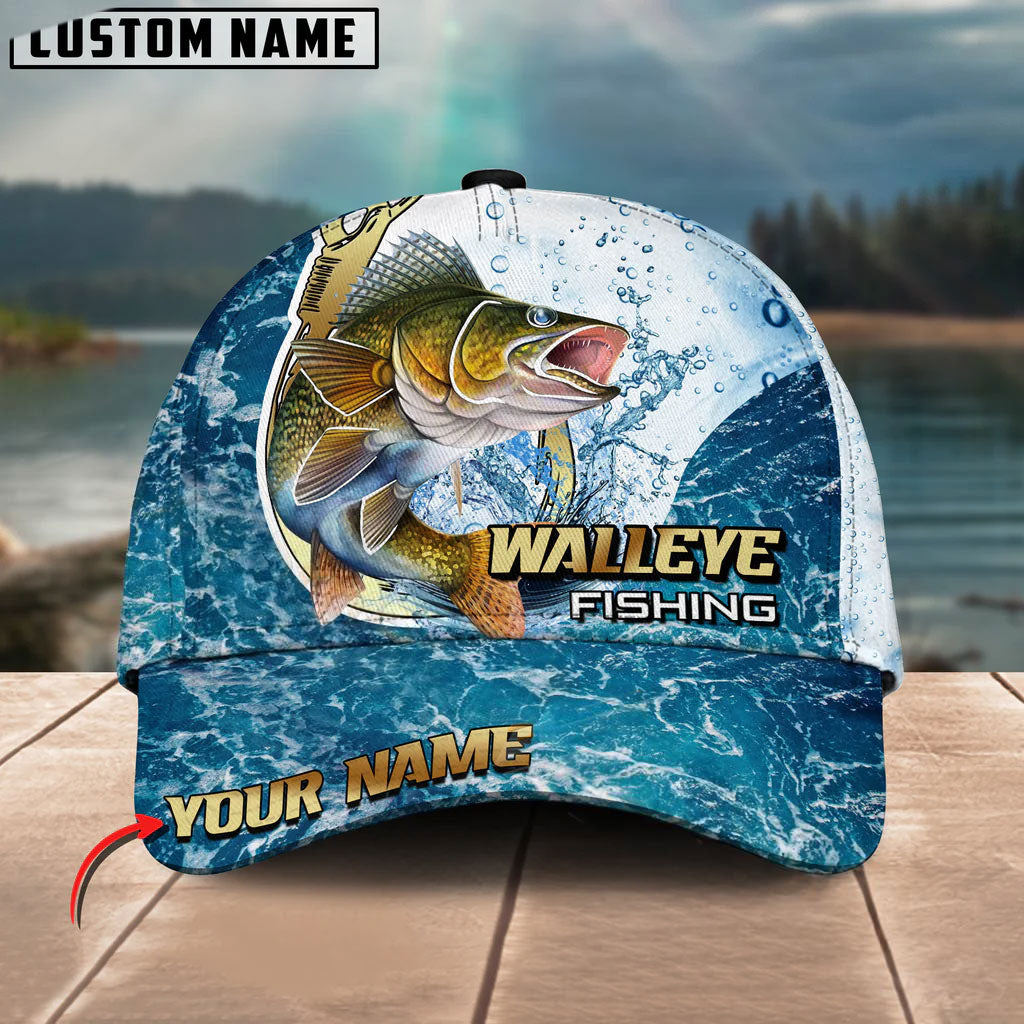 BlueJose Fishing Golden Hook Graphic Personalized Cap (13 Breeds)