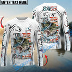 BlueJose Bass Fishing Aggressive Splash Design Custom Name & Team Name 3D Shirts
