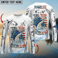 BlueJose Marlin Fishing Aggressive Splash Design Custom Name & Team Name 3D Shirts