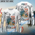 BlueJose Pike Fishing Aggressive Splash Design Custom Name & Team Name 3D Shirts