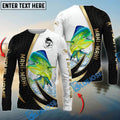 BlueJose Mahi-Mahi Fishing Gold Black Net Dynamic Jump Custom Name & Team Name 3D Shirts
