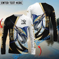 BlueJose Marlin Fishing Gold Black Net Dynamic Jump Custom Name & Team Name 3D Shirts