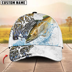 BlueJose Fishing Compass Vintage Art Splash Design Personalized Cap (13 Breeds)