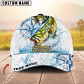 BlueJose Fishing Outdoor Water Splash Compass Graphic Personalized Cap (13 Breeds)
