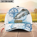 BlueJose Fishing Outdoor Water Splash Compass Graphic Personalized Cap (13 Breeds)