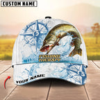 BlueJose Fishing Outdoor Water Splash Compass Graphic Personalized Cap (13 Breeds)