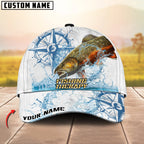 BlueJose Fishing Outdoor Water Splash Compass Graphic Personalized Cap (13 Breeds)
