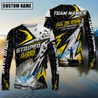 BlueJose Fishing Yellow Thunder Hexagonal Splatter Custom Name & Team Name 3D Shirts (12 Breeds)