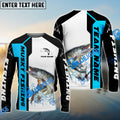 BlueJose Musky Fishing Blue Line Sport Custom Name & Team Name 3D Shirts