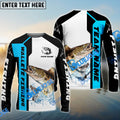 BlueJose Walleye Fishing Blue Line Sport Custom Name & Team Name 3D Shirts