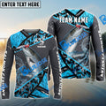 BlueJose Salmon Fishing Blue Camo 2 Sport Custom Name & Team Name 3D Shirts