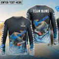 BlueJose Catfish Fishing Dark Blue Sport Custom Name & Team Name 3D Shirts