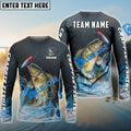 BlueJose Crappie Fishing Dark Blue Sport Custom Name & Team Name 3D Shirts
