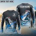 BlueJose Salmon Fishing Dark Blue Sport Custom Name & Team Name 3D Shirts