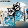 BlueJose Catfish Fishing White Blue Water Custom Name & Team Name 3D Shirts