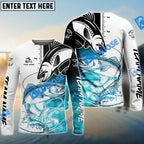 BlueJose Trout Fishing White Blue Water Custom Name & Team Name 3D Shirts