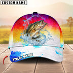 BlueJose Fishing Vibrant Sunset Personalized Cap (13 Breeds)
