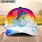 BlueJose Fishing Vibrant Sunset Personalized Cap (13 Breeds)