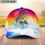 BlueJose Fishing Vibrant Sunset Personalized Cap (13 Breeds)