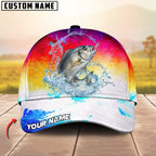 BlueJose Fishing Vibrant Sunset Personalized Cap (13 Breeds)
