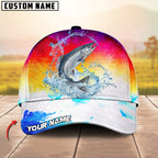 BlueJose Fishing Vibrant Sunset Personalized Cap (13 Breeds)