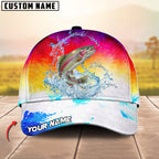 BlueJose Fishing Vibrant Sunset Personalized Cap (13 Breeds)