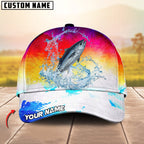 BlueJose Fishing Vibrant Sunset Personalized Cap (13 Breeds)