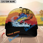 BlueJose Fishing Mountain Lake Legend Personalized Cap (13 Breeds)