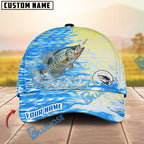 BlueJose Fishing Blue Lake Pattern Personalized Cap (13 Breeds)