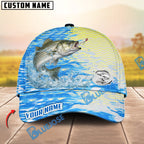 BlueJose Fishing Blue Lake Pattern Personalized Cap (13 Breeds)