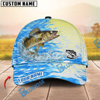 BlueJose Fishing Blue Lake Pattern Personalized Cap (13 Breeds)