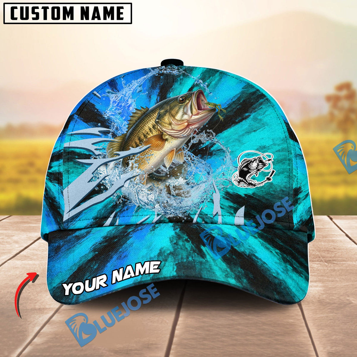 BlueJose Fishing Sharp Strike Personalized Cap (13 Breeds)