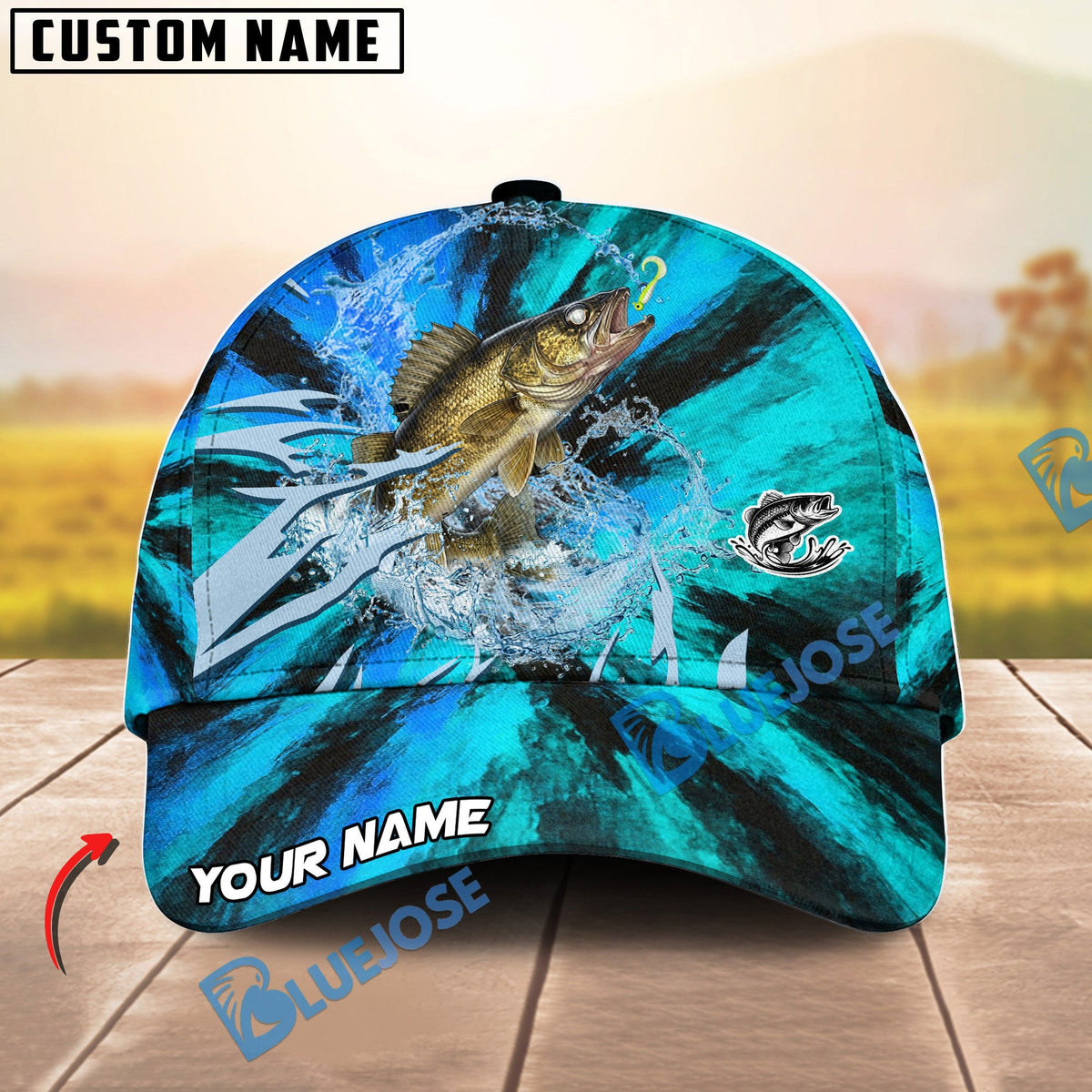 BlueJose Fishing Sharp Strike Personalized Cap (13 Breeds)