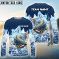 BlueJose Catfish Fishing Sea Hunt Hook Name & Team Name 3D Shirts