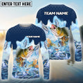 BlueJose Walleye Fishing Sea Hunt Hook Name & Team Name 3D Shirts